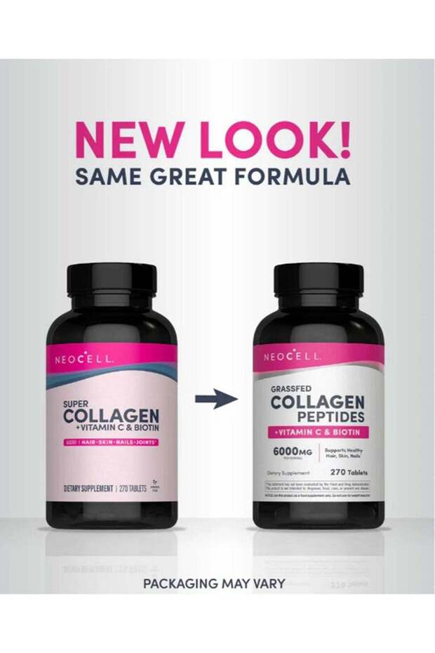 Grassfed Collagen Peptides + C And Biotin 270 Caplets