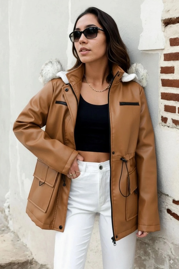 Deri Bomber Deri Ceket - 1