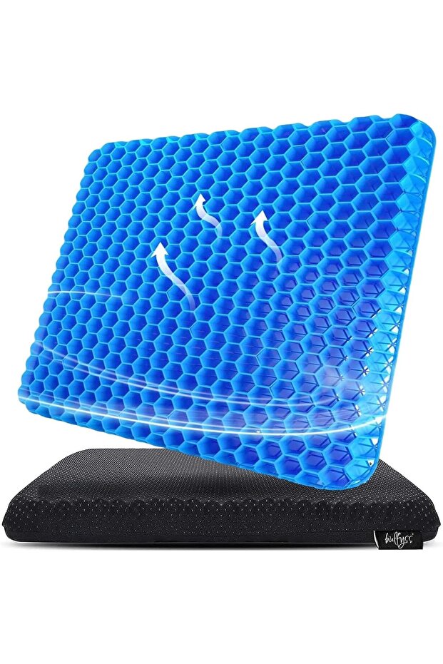 Medical Grade Gel Double-Sided Honeycomb Design Breathable, Durable, Portable Seat Cushion f