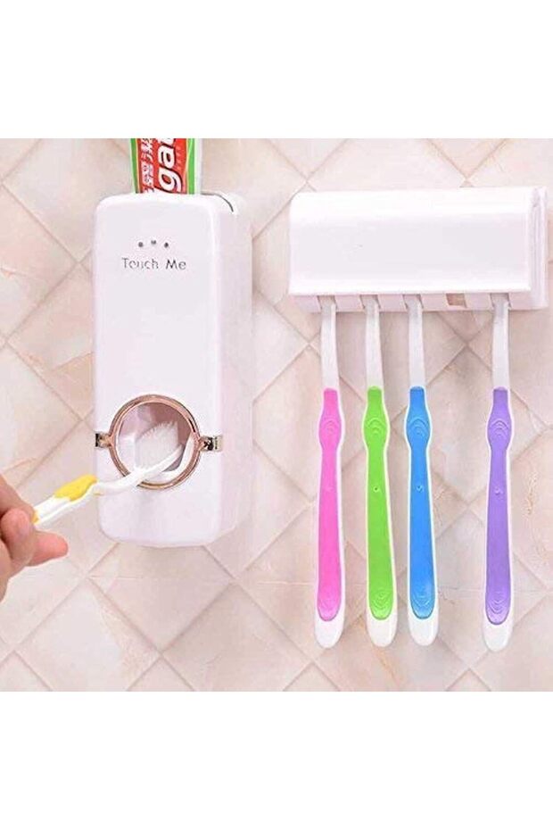 Toothpaste Dispenser and Tooth Brush Holder for Home Bathroom Accessories