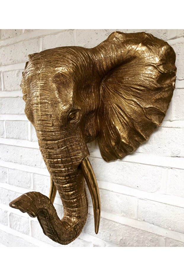 Decor perete cap elefant L42cm - 3