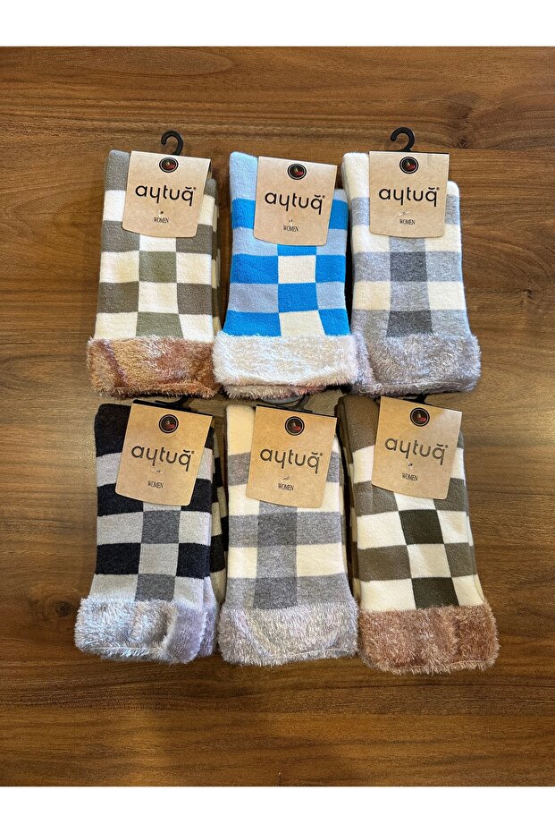 Women's Winter Odor-Free and Moisture-Repellent Comfortable Towel Socks 6-Pack