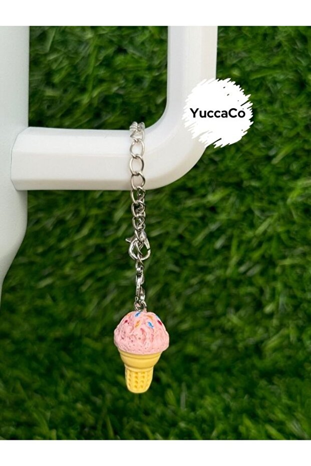 Ice Cream Cone Thermos Ornament/Ice Cream Thermos Charm in a Cone/Cone-Shaped Chocolate Bag Charm