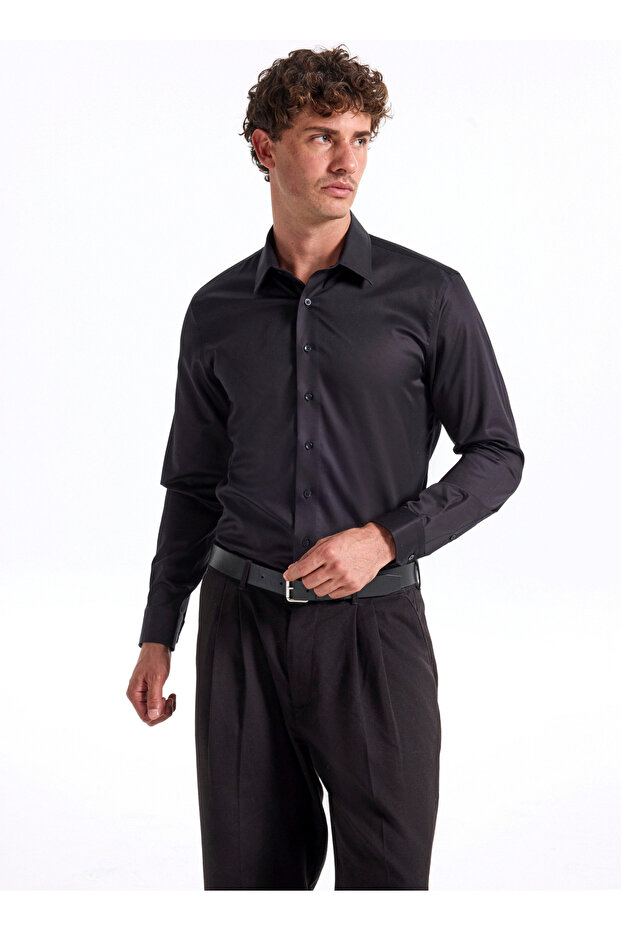 Gömlek, 46, Siyah - 1