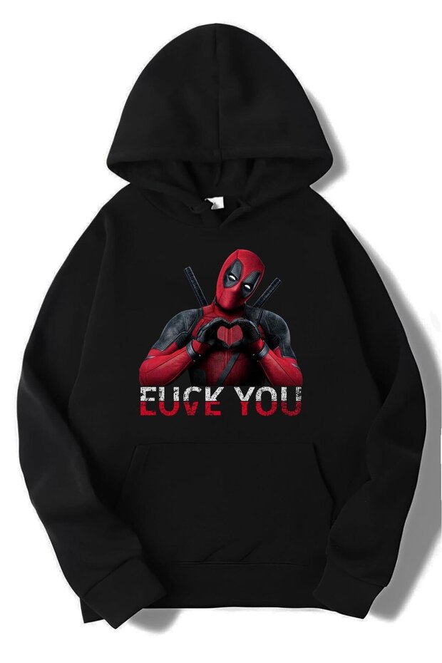 Unisex Oversize Deadpool Love You - 1