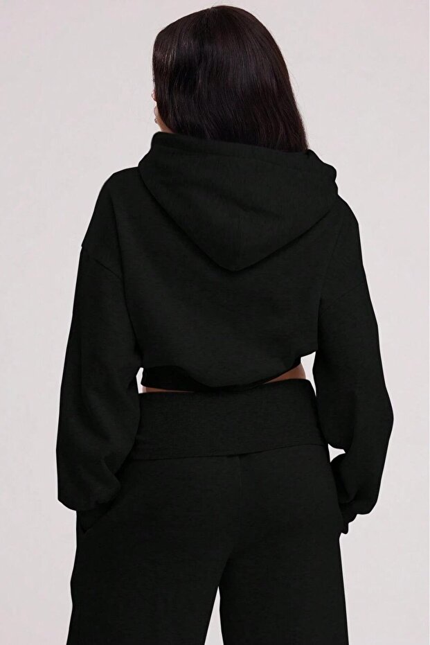 Худі з капюшоном Relaxed Fit Basic Crop - 2