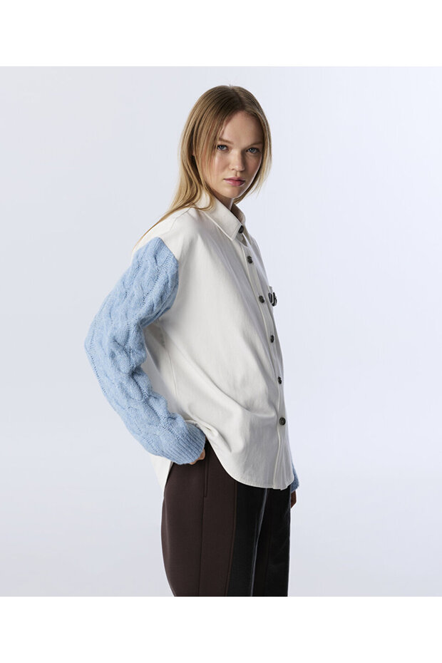 TRİKO MIX NON DENİM GÖMLEK - 5