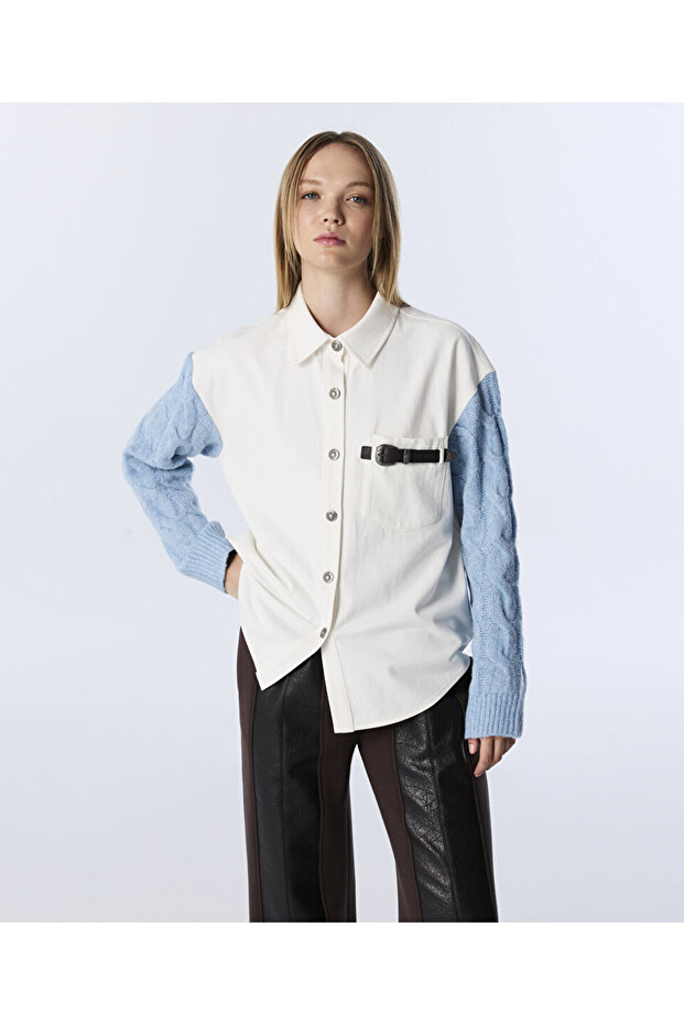 TRİKO MIX NON DENİM GÖMLEK - 1