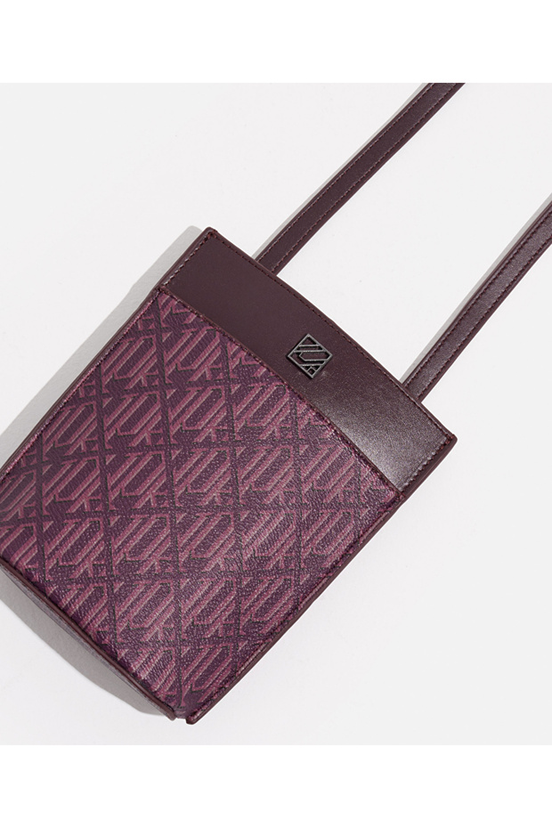 Monogram baskılı telefon çantası - 4