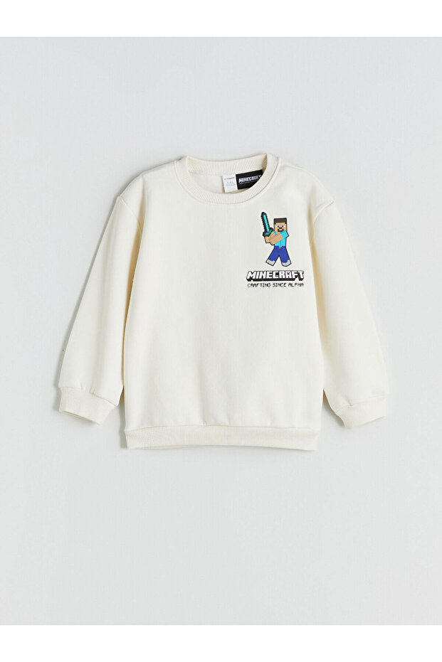 Minecraft Baskılı Erkek Çocuk Sweatshirt ve Eşofman Altı - 2