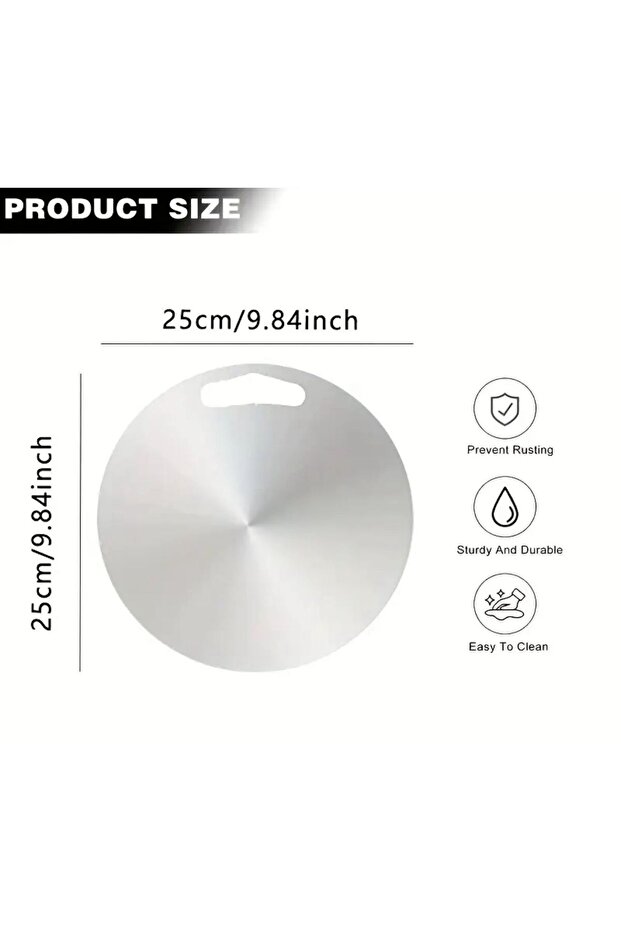 Stainless Steel Set of 2 Cutting Boards (24X34Cm-25X25 cm) Kitchen Use