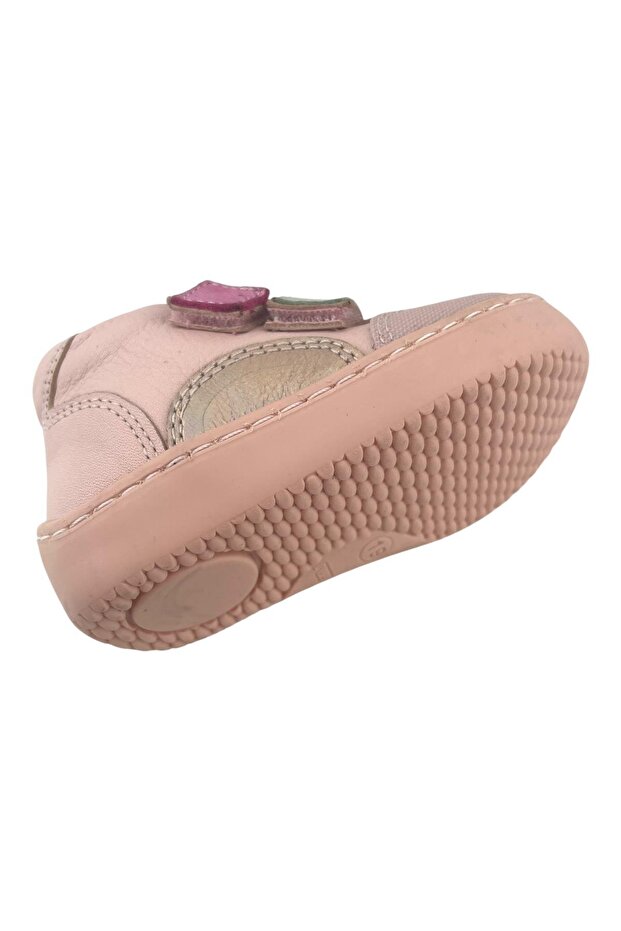 Niña Cırtlı Hafif Deri Bot Pudra - 4