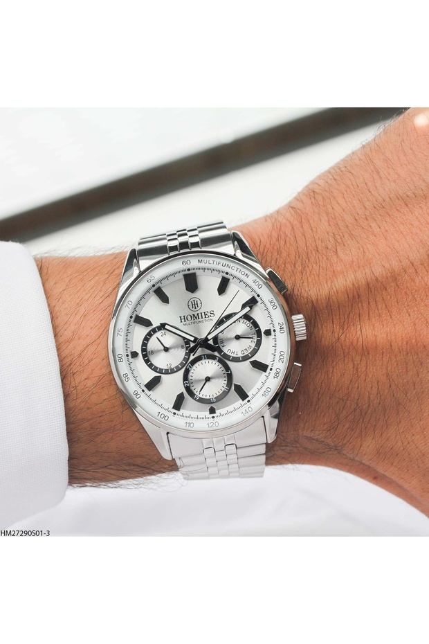 Hm27290S01-3 Men's Wristwatch with Steel Band