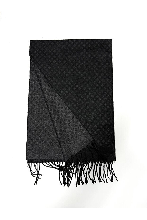 Eșarfă neagră cu model afumat Kaşkol - 2