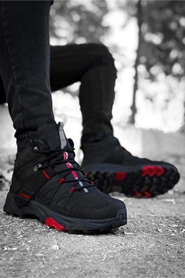 2222-Forza Anatomical Non-Slip Sole Soft Shell Outdoor Trekking Men's Lace-Up Sports Boots