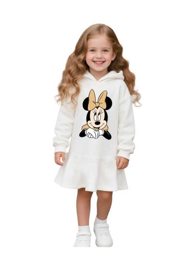 Girl's Dress with Ruffled Skirt and Character Print