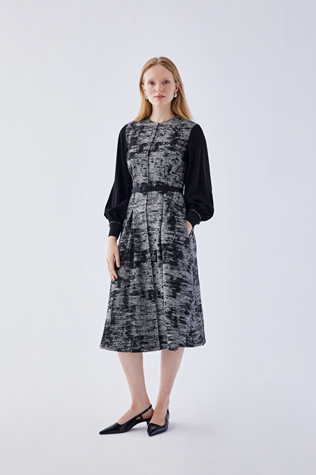 KEMERLİ ÖRME ELBİSE - 1