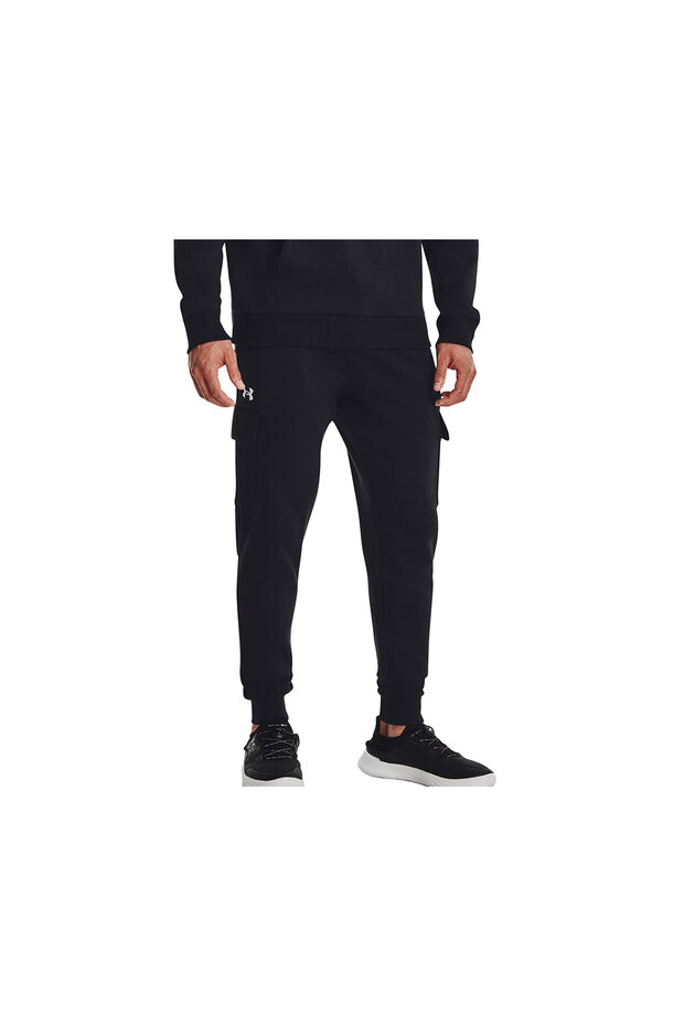 Ua Rival Fleece Cargo Jogger Men's Casual Cargo Sweatpants 1382134-001 Black