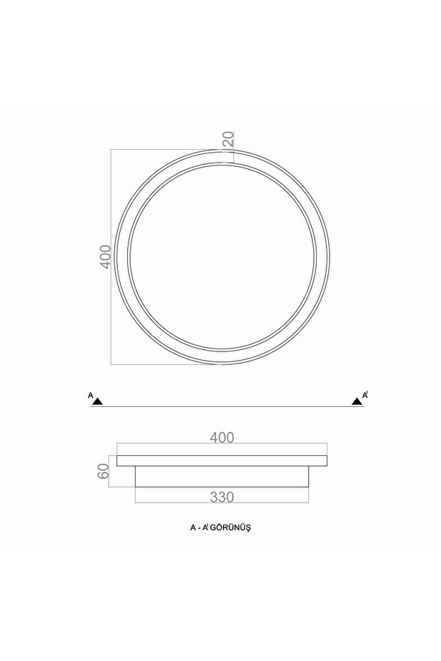 Plafonyer Led Avize Ahşap 40 Cm - 7