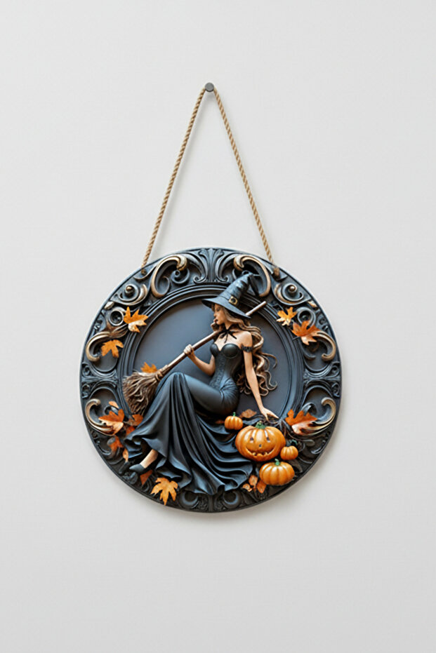 Cadı temalı kapı süsü - 3