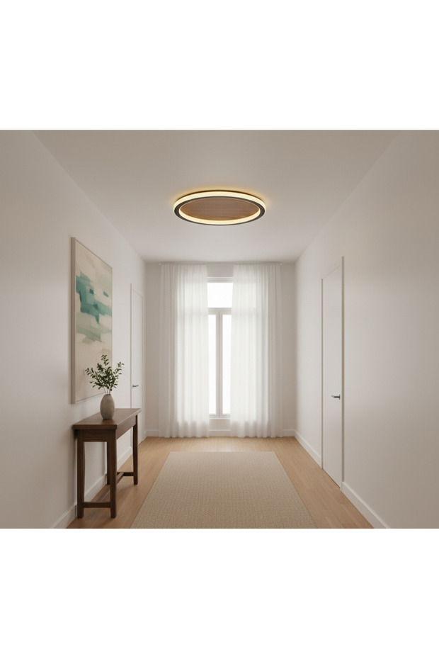 Plafonyer Led Avize Ahşap 40 Cm - 3