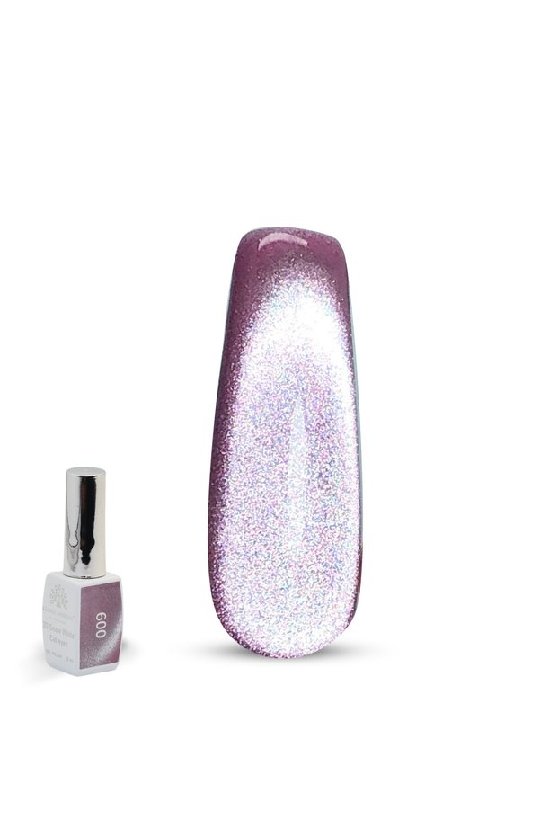 3D Snow White Cat Eye Gel Polish – 15ml UV/LED Soak-Off Shimmer Gel, Long-Lasting Gloss Nail Art