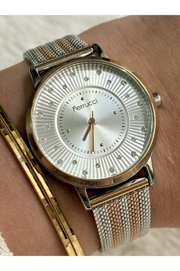 Silver and Rosegold Color Women's Watch
