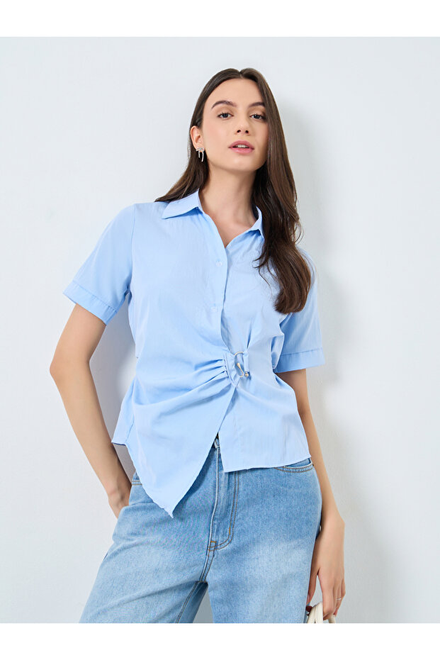 Solid Regular Fit Wrap Top - 1