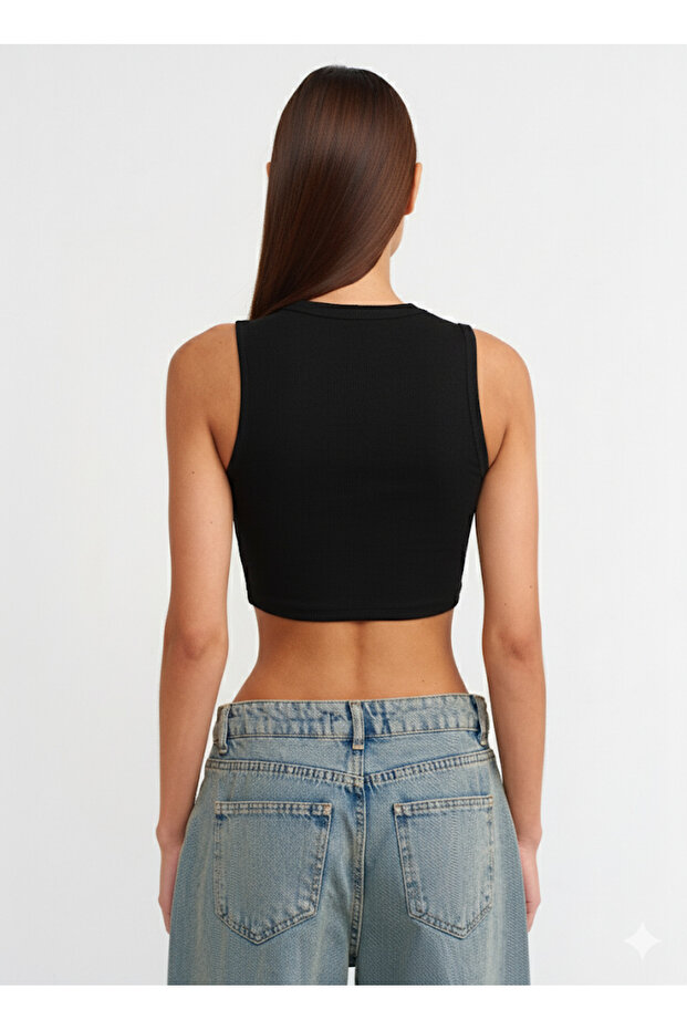 Crop Top-BLACK - 6