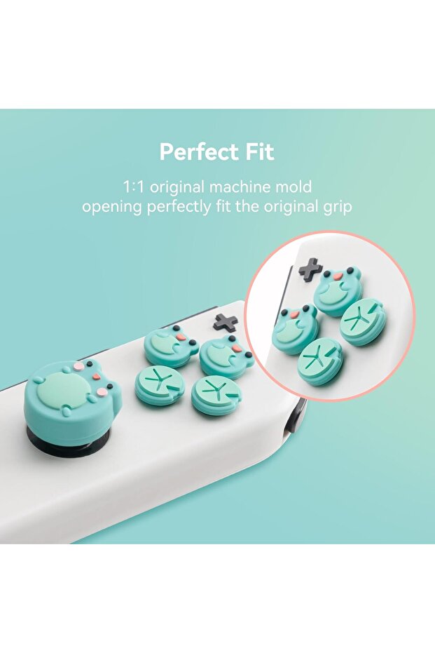 Silicone Cross D-Pad Button Caps Set Joystick Cover - ABXY Key Buttons Sticker Compatible - 3