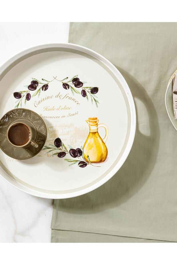 Olive Yuvarlak Tepsi - 2