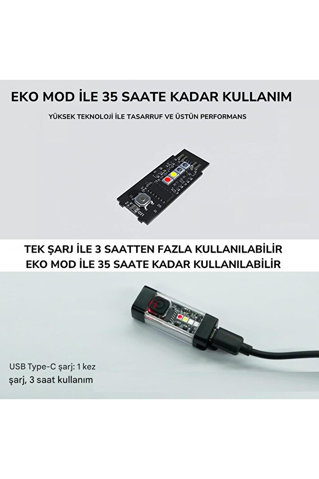 Type-c Şarjlı 9 Mod Su Geçirmez Manyetik Çok İşlevli Mini El Feneri - 6