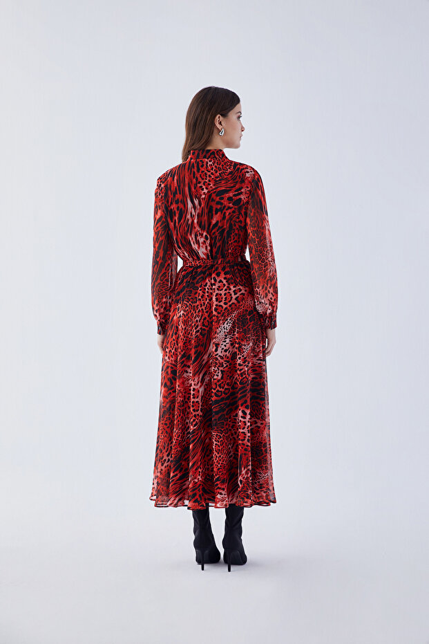 LEOPAR DESENLİ ELBİSE - 4