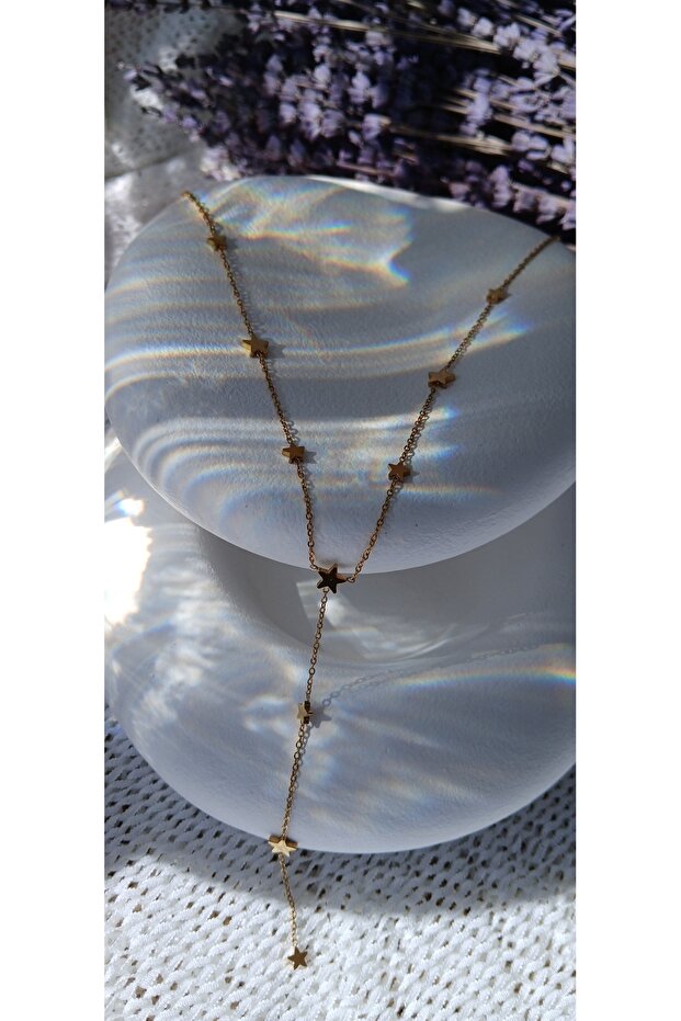 Yıldız Detaylı Çelik Kolye - 2