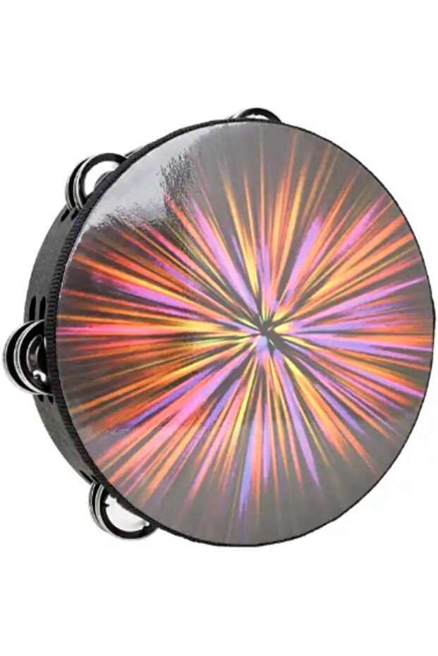 8-Inch Row Tambourine – Handheld Drum for Adults & Kids