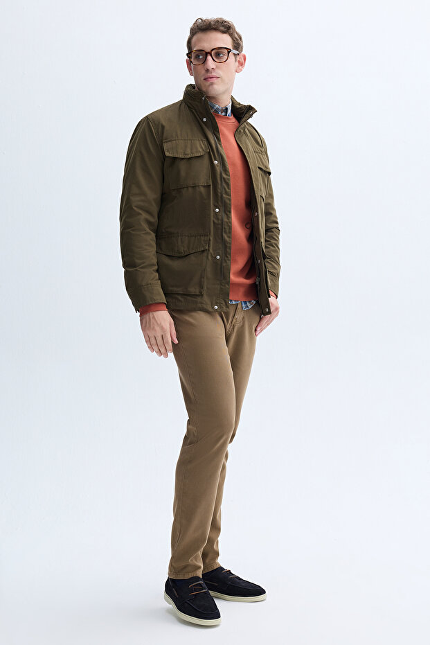 معطف رقيق بغطاء رأس مخفي - 4