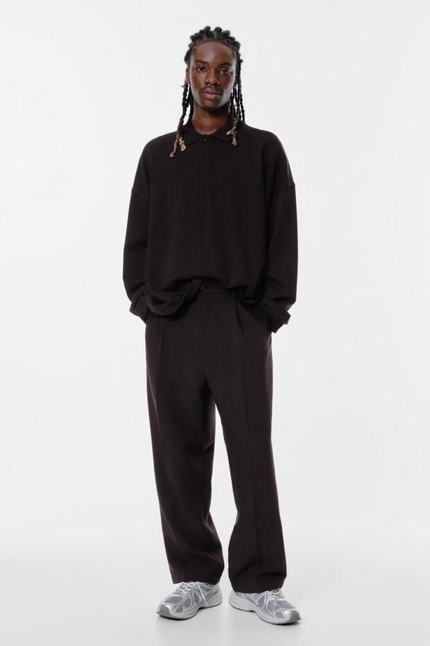 Crop polo yaka sweatshirt - 3