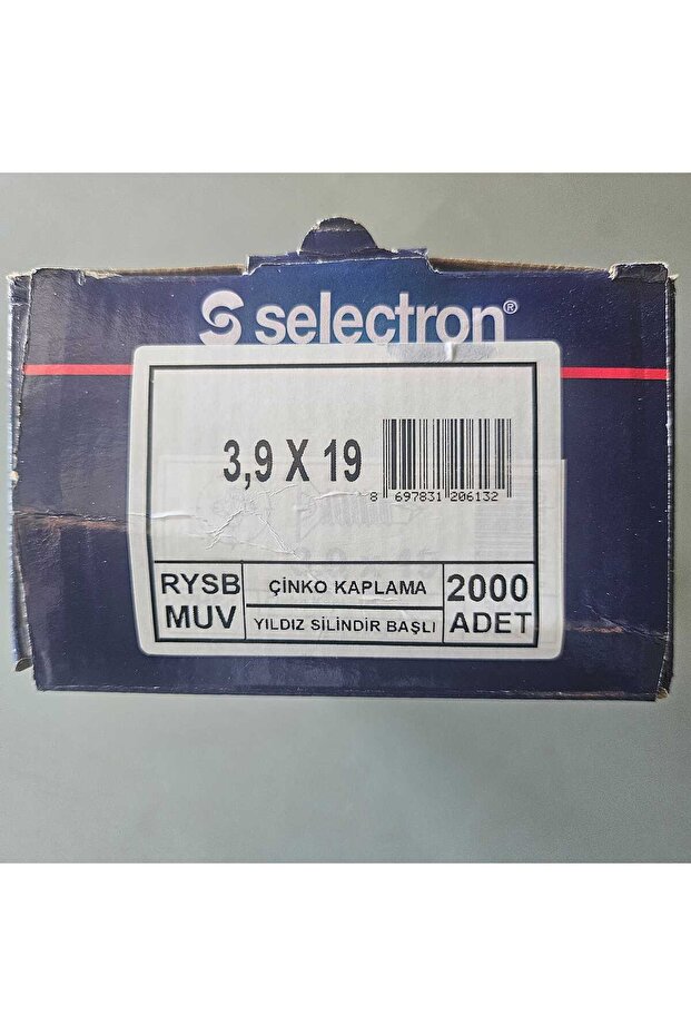 3.9X19 RYSB MUV Yıldız Pul Başlı Matkap Uçlu Vida 2000 Adet - 4