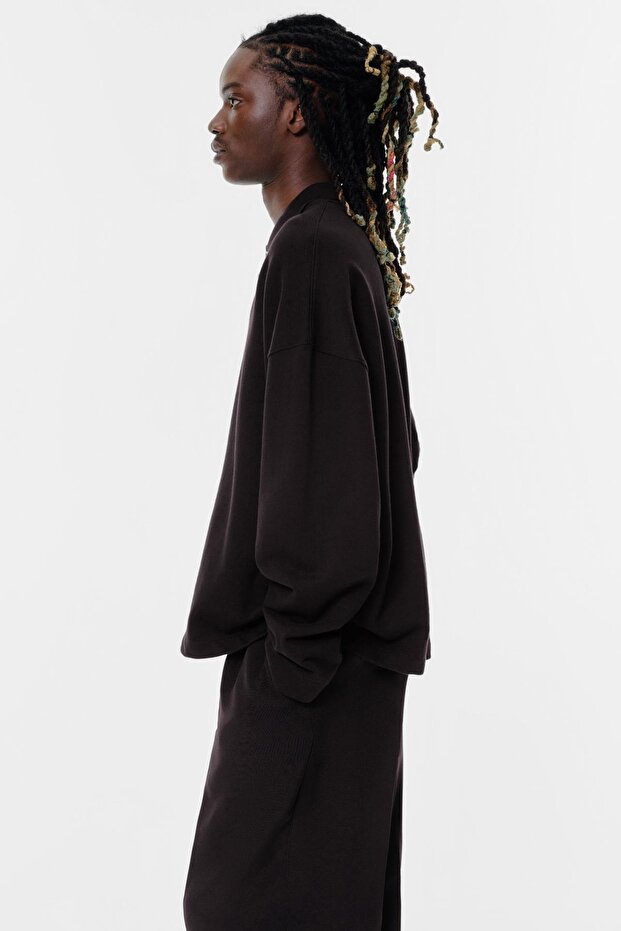 Crop polo yaka sweatshirt - 4