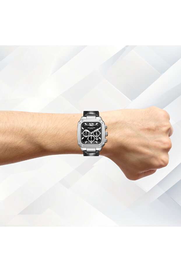 ساعة رجالية متعددة الوظائف بمينا أسود - LC08184.351 - 7