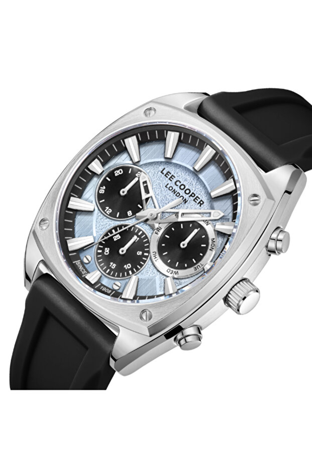 ساعة رجالية متعددة الوظائف بمينا أزرق - LC08237.301 - 4