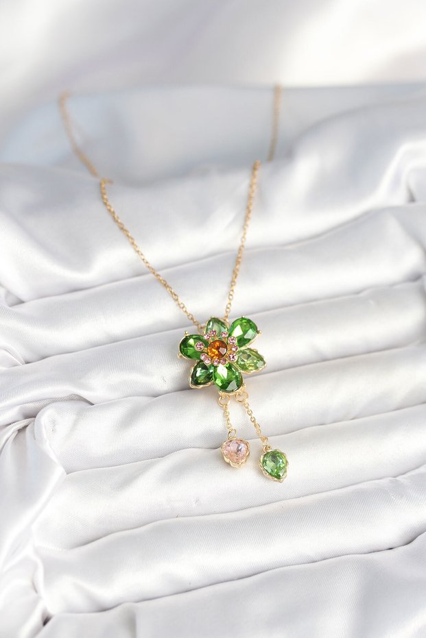 Gold Color Flower Model Women's Necklace (316L Steel)
