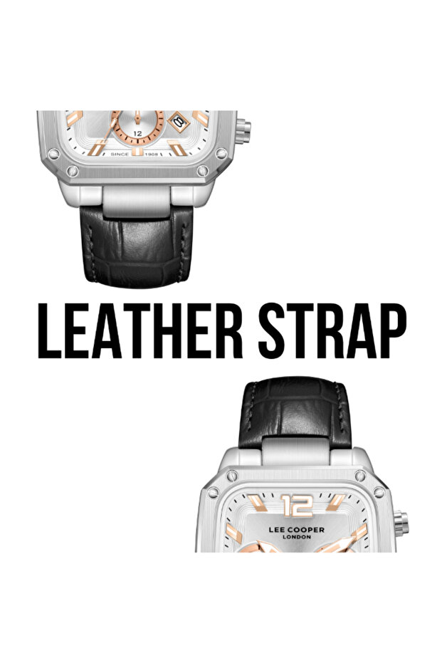 ساعة رجالية متعددة الوظائف بمينا فضي - LC08184.331 - 5