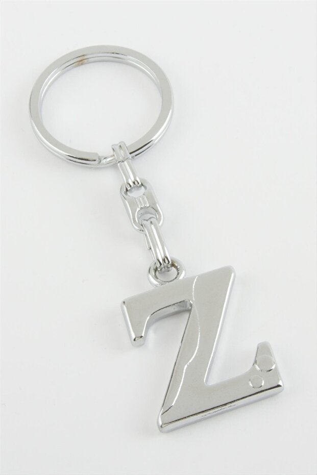 Lettered Metal Keychain