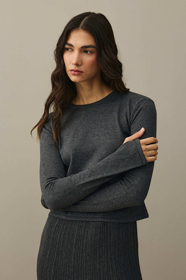 Fitilli Basic Pamuk Takım Antrasit - 8