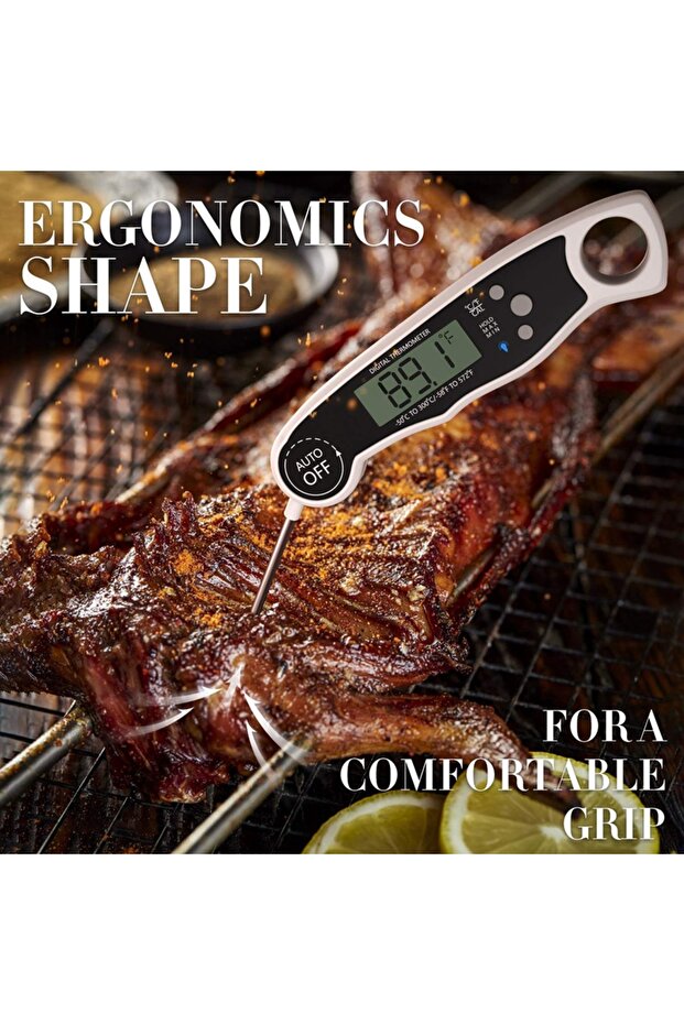 Digital food thermometer with IP67 probe with illuminated display and magnet - 3