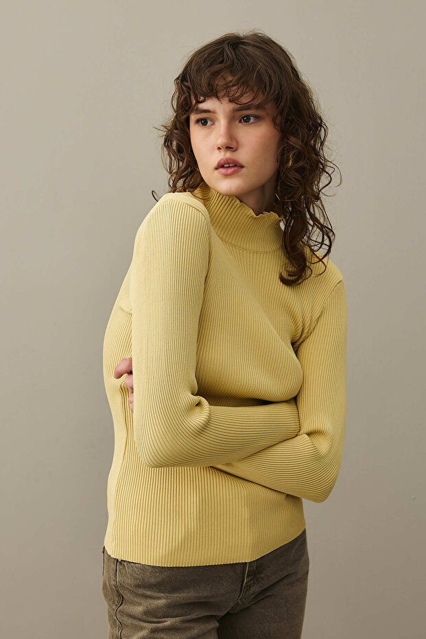 Fitilli Basic Kazak Sarı - 4