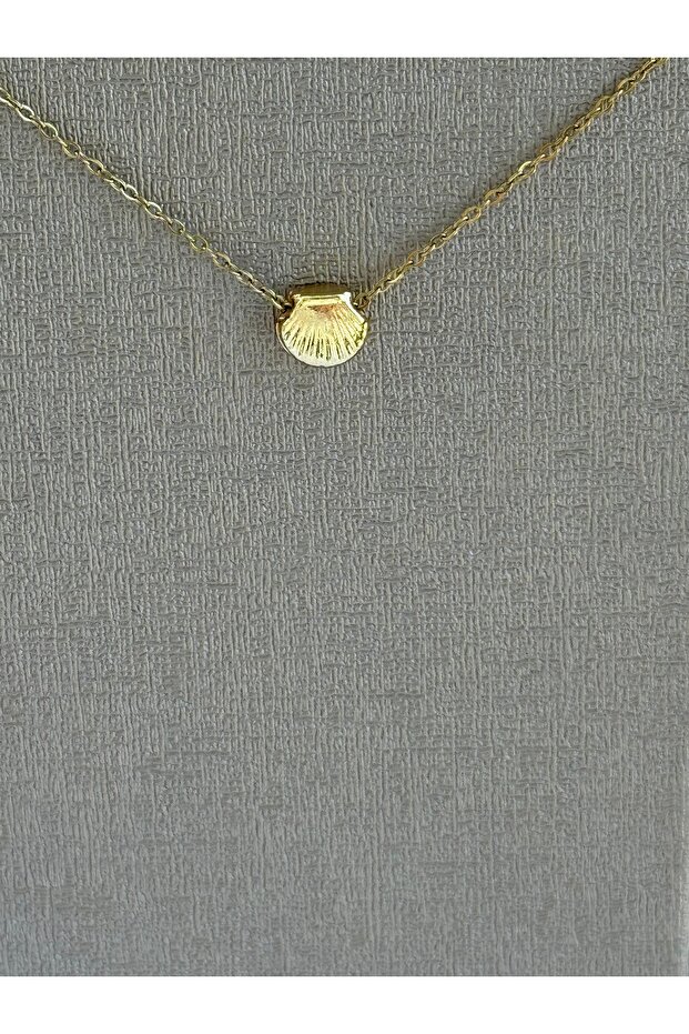 Minimal Minik İstiridye Gold Kolye - 4