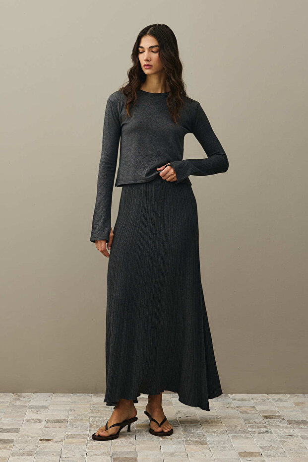 Fitilli Basic Pamuk Takım Antrasit - 2