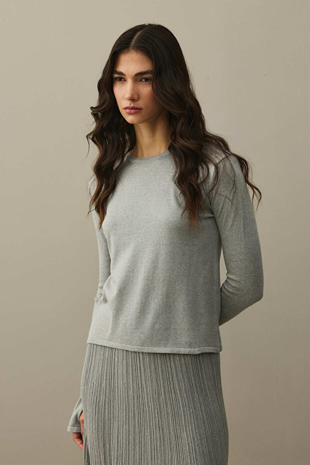 Fitilli Basic Pamuk Takım Gri - 5